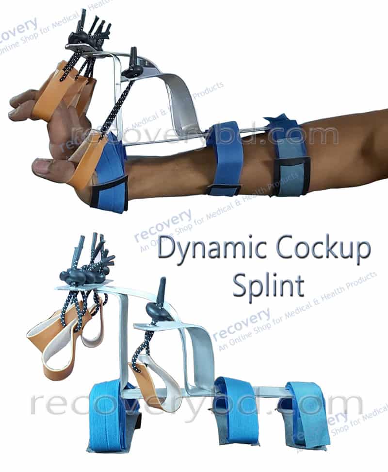 Dynamic Cock Up Splint With Finger Extension Wrist Support. 