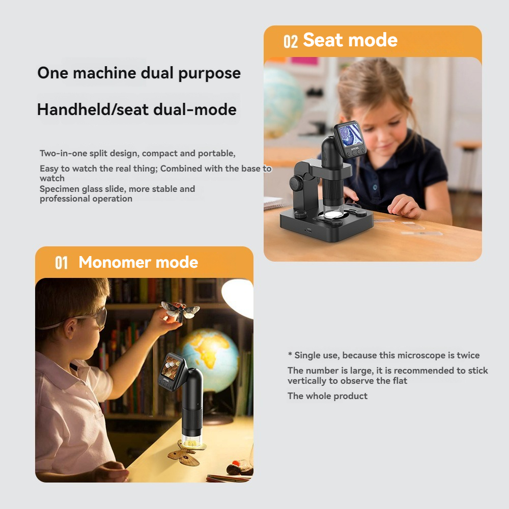 APEXEL Portable High-definition Magnifying Glass 100 Times Microscope Outdoor Exploration with Base Identification Instrument. 