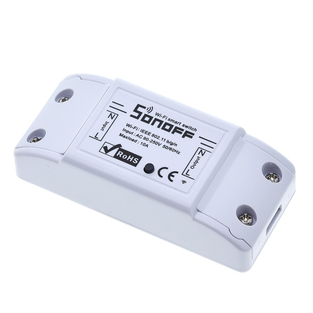 【happy one】Itead Sonoff Smart Switch DIY Smart Remote Switch Domotica Wifi Light Smart Home Controller Work with Alexa. 