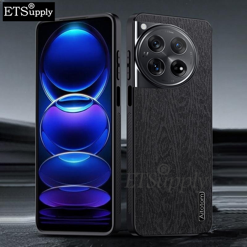 Phone case OnePlus 12 Wood Texture Canvas Hrad Shockproof Back cover OnePlus 12 Case. 
