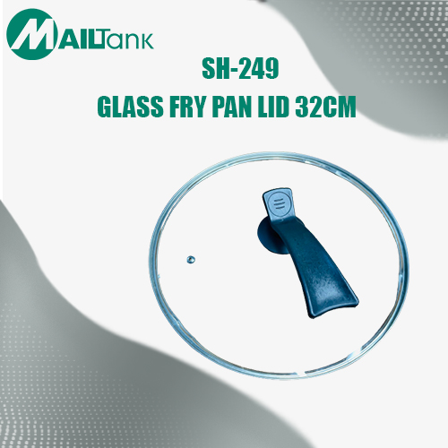 Glass Lid for Frying Pan, Fry Pan, Skillet, Pan Lid with Handle Coated in Silicone Ring ,32cm. 