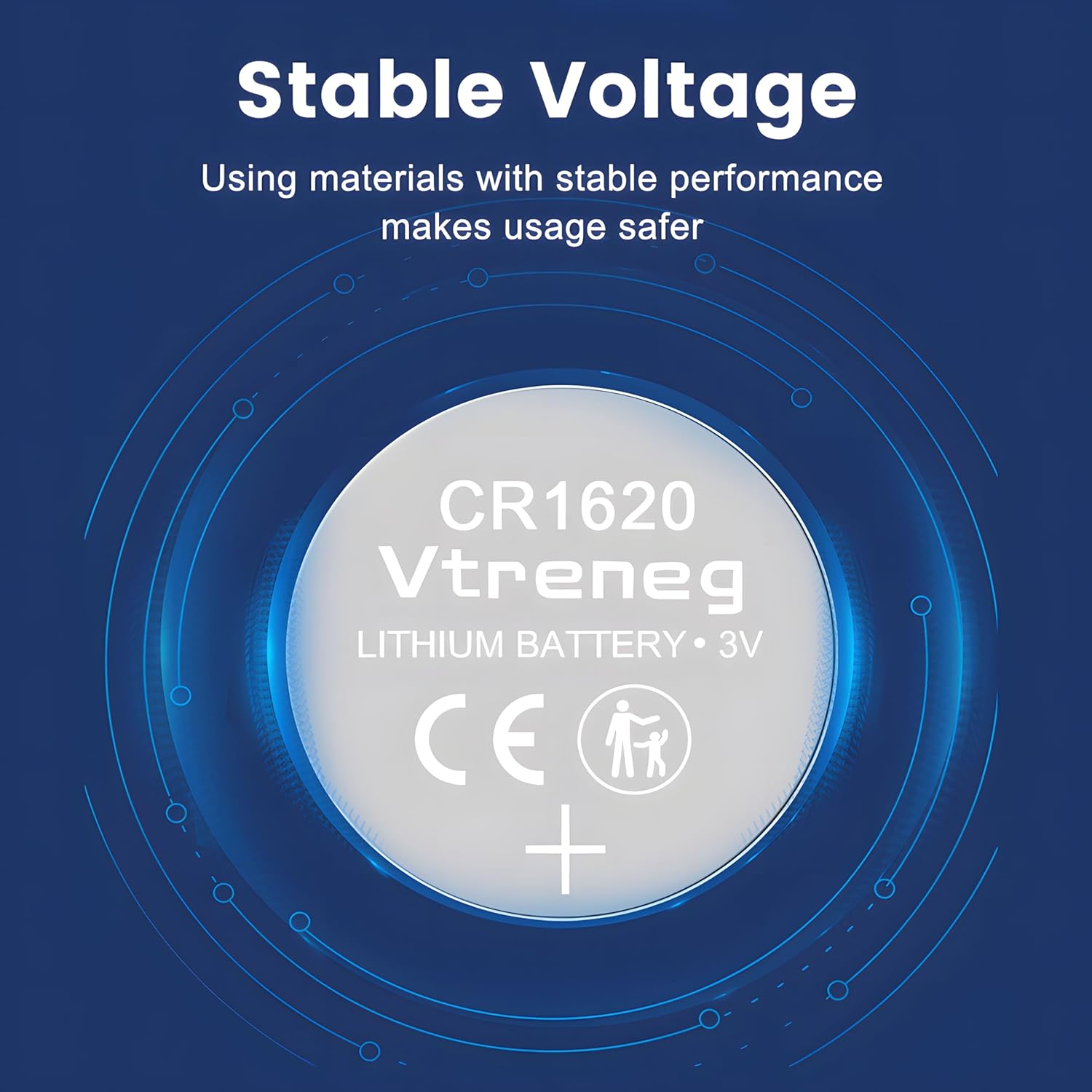 10 pack CR1620 battery, 1620 3V lithium coin button battery for key fob Airtag watch car remote battery. 