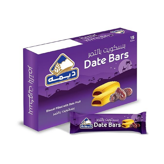 Deemah Dates Bars Biscuit Filled With Date Fruits 15 X 25g (UAE)