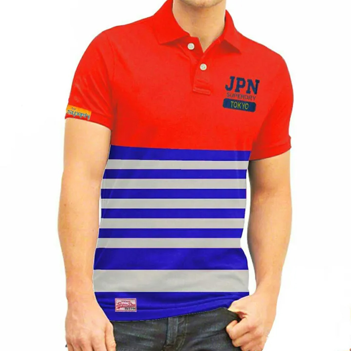 Jpn Red Staylish cotton polo