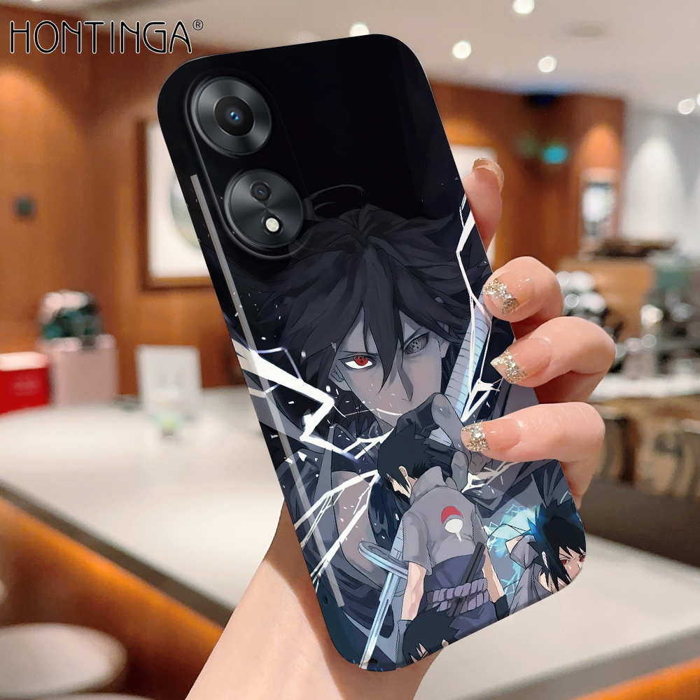 Hontinga for OPPO A58 A78 5G Back Cover Cool Uzumaki Naruto All-inclusive Film Hard Phone Case Camera Protection Mobile Cover