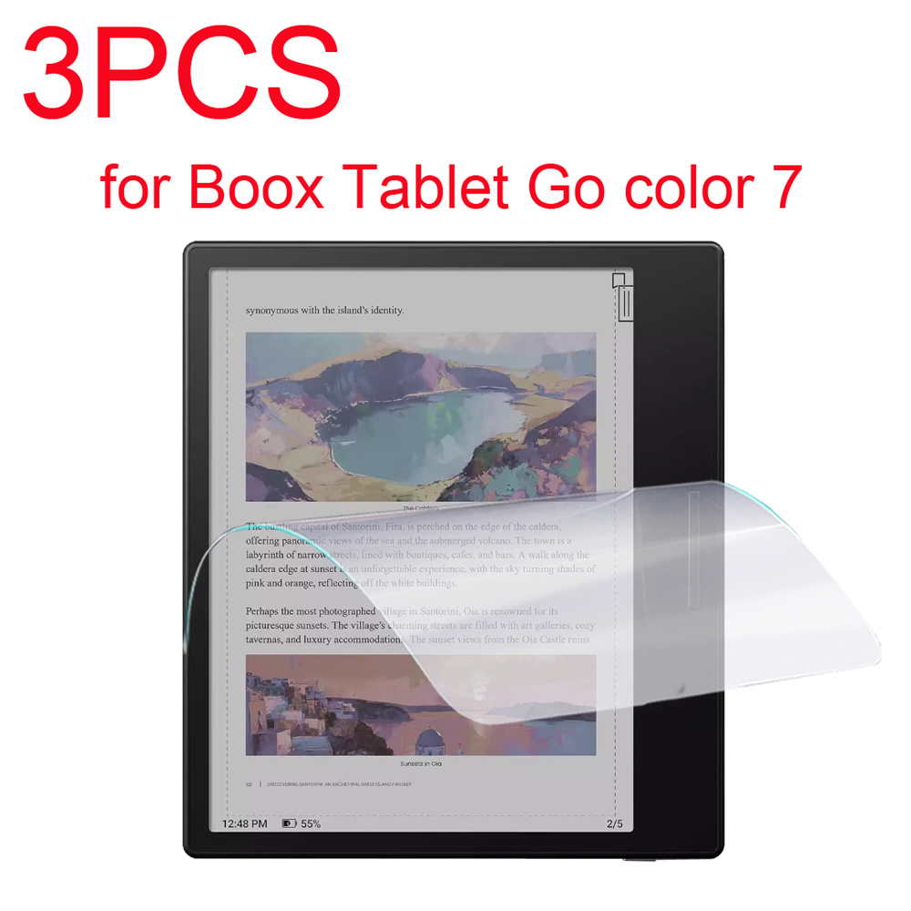 3PCS for ONYX BOOX Tablet Go 7 color 7'' ebook ereader PET clear screen protector soft protective film. 
