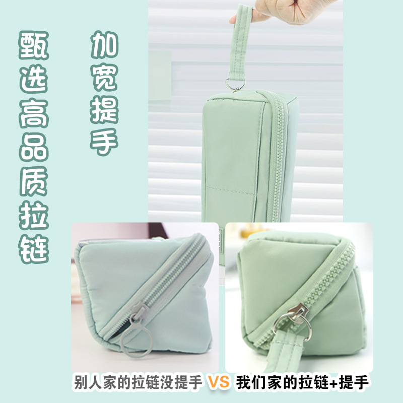 Multi-Layer Large Capacity Good-looking Pencil Case Simple ins Japanese Style Separated Stationery Case Large Opening Student Pencil Case. 