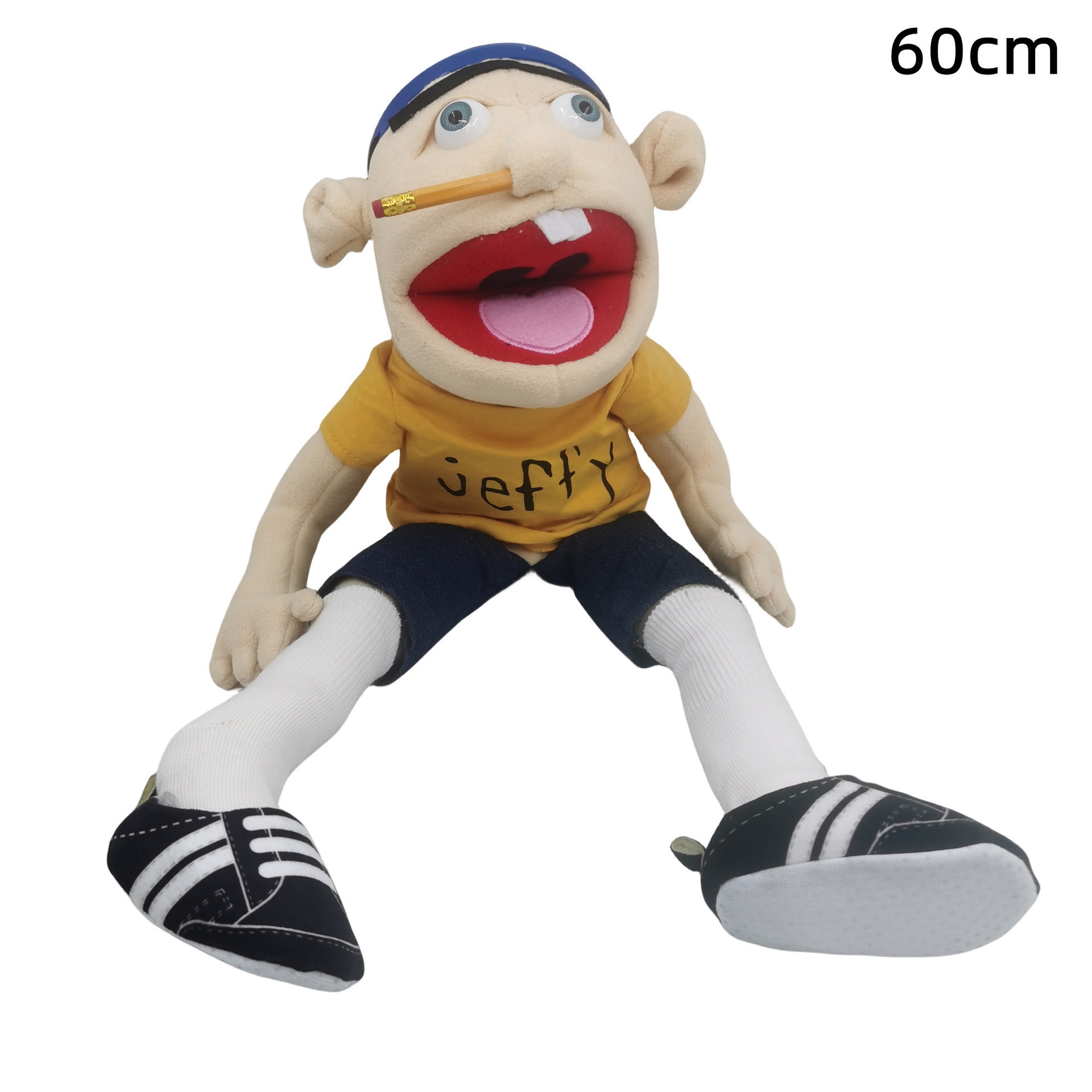 Cross-Border Jeff Hand Puppet in Stock Wholesale Funny Boy Plush Toy Puppet Amazon jeffy Finger Doll Doll. 