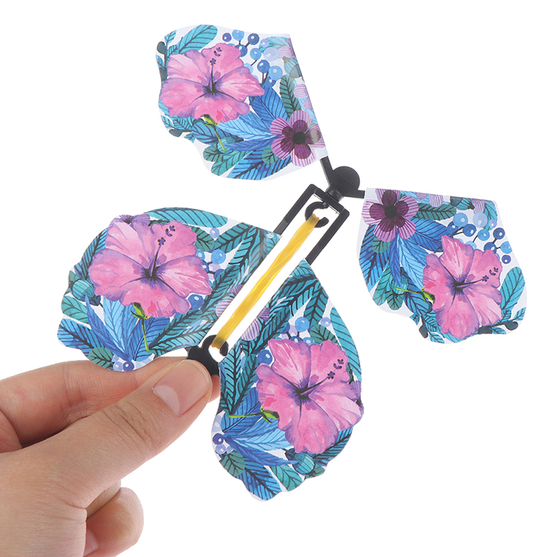 10 x magic butterfly flying butterfly with card Toy with empty hands. 