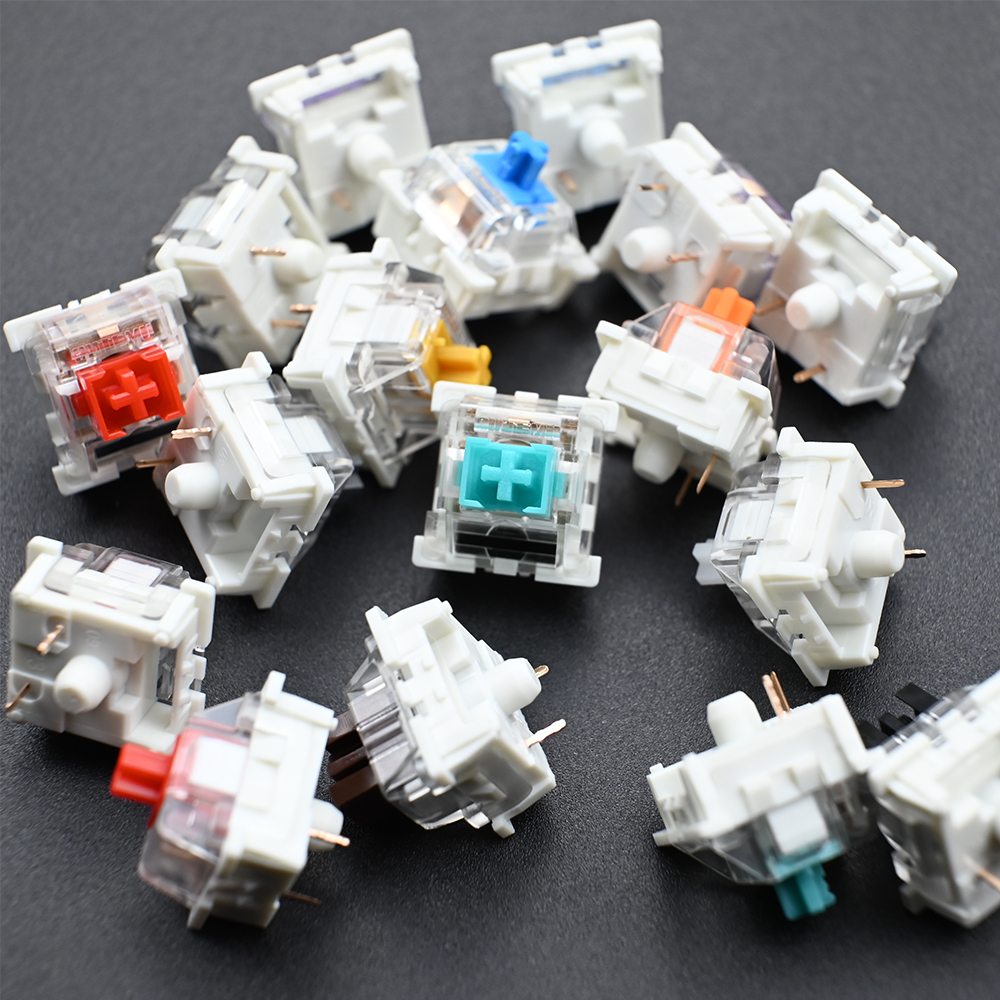 Outemu Switch Mechanical Keyboard Switch 3Pin Clicky Linear Tactile Silent Switches RGB LED SMD Gaming Compatible With MX Switch. 