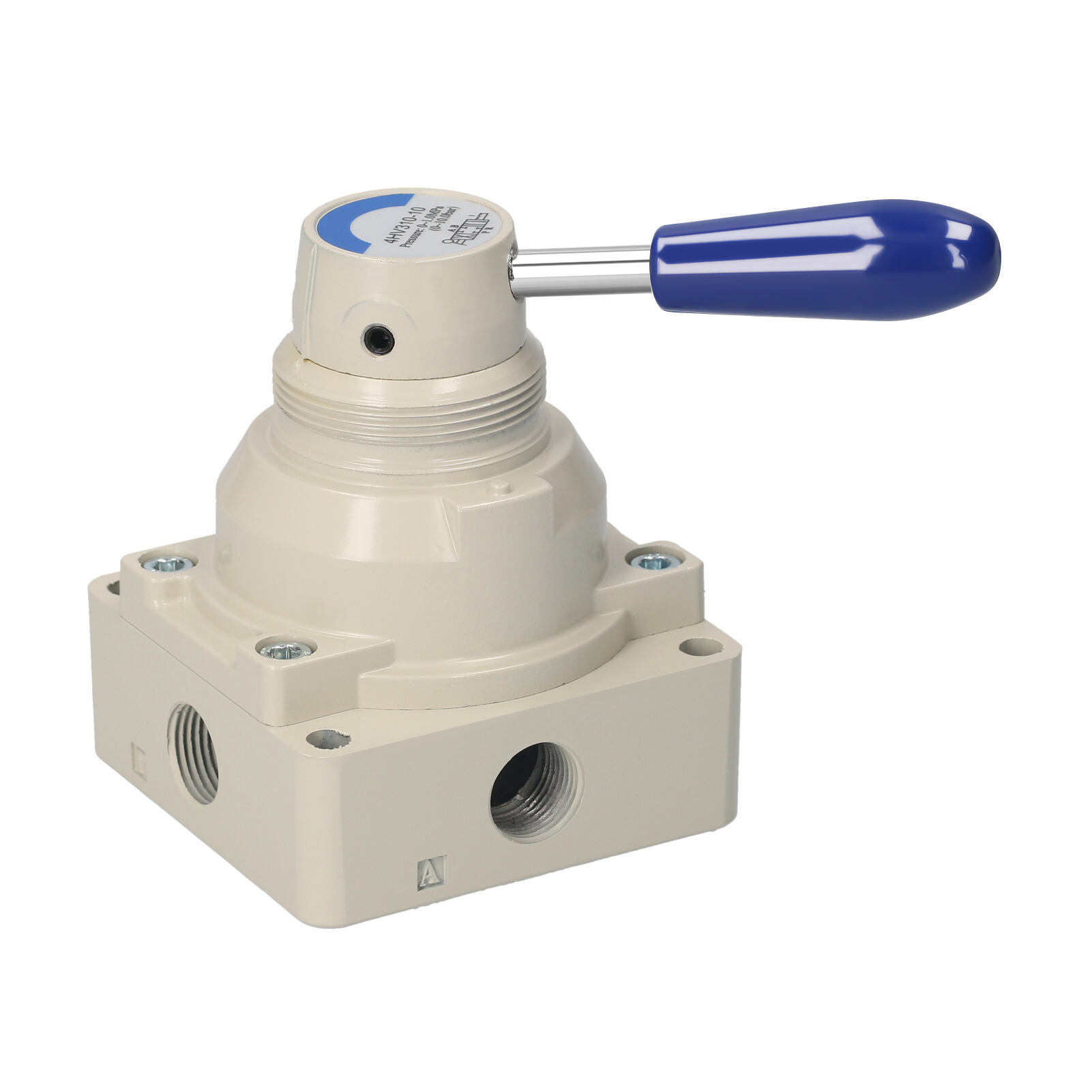 Rotary Lever Hand Valve 3/8'' PT Air Flow Control 2 Position 4 Way Air Flow Control Pneumatic Air Hand Lever Valve 4HV310-10. 