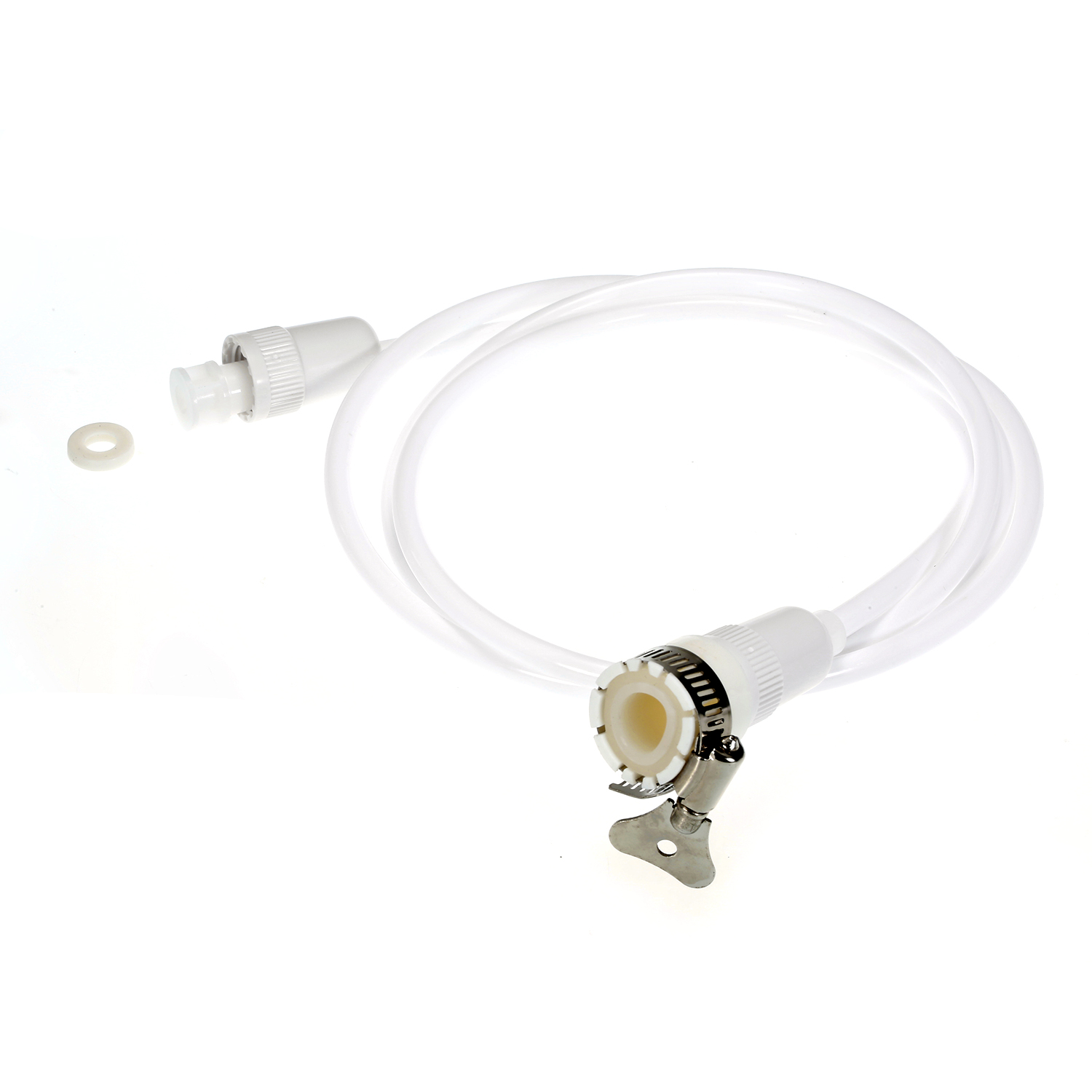 TPU Shower Hose 79In Extra Long Smooth Handheld Shower Hose Flexible Anti-Kink Handheld Shower Head Hose with Brass Spin Inner core White. 