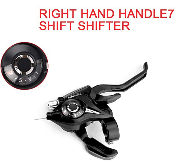 Mountain Bike Brake Lever, Bicycle Brake Shifter Set Visible Optical Gear Display Indicator With Brake Cable 3 Speed(Left Side) And 7 Speed(Right Side) - সাইকেল. 