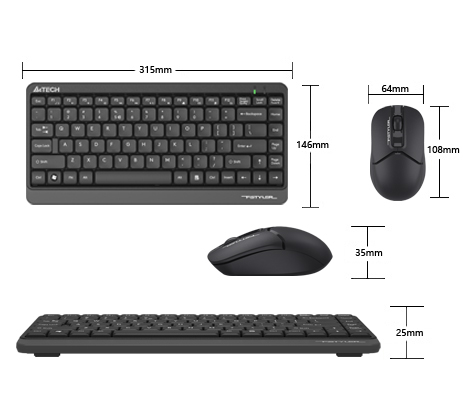 A4Tech Mini FG1112 (2.4G Power-Saving) wireless combo Keyboard & Mouse. 
