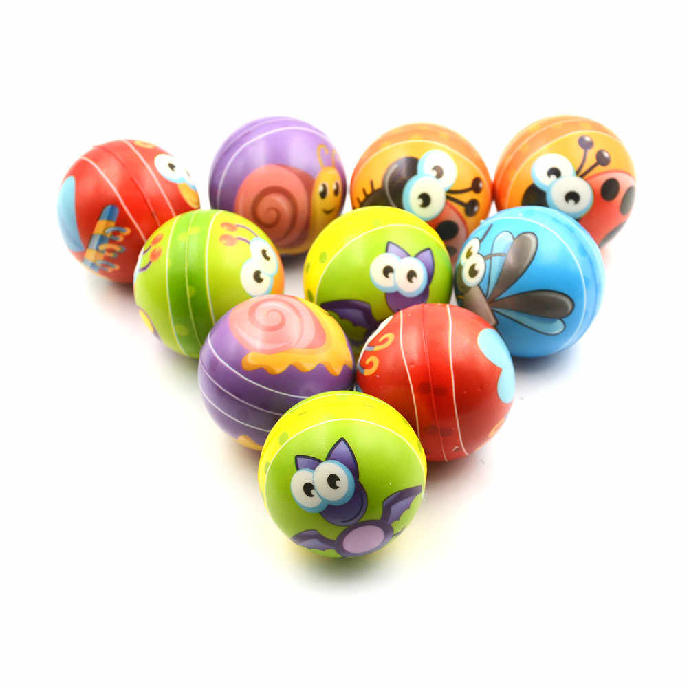 6cm Multicolor Soft Rubber Foam Squeezing Balls for Hand Wrist Exercise to Stress Relief. 