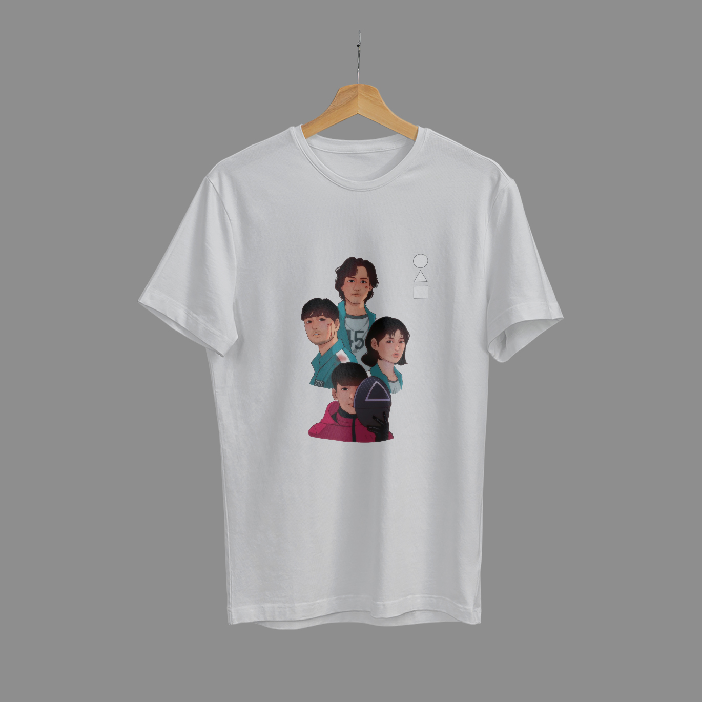 Ensemble Yourself - Upscale Need - Squid Game White T-Shirt - Sensible - Must Have - Slik Option - Well Inspired & Crafted. 