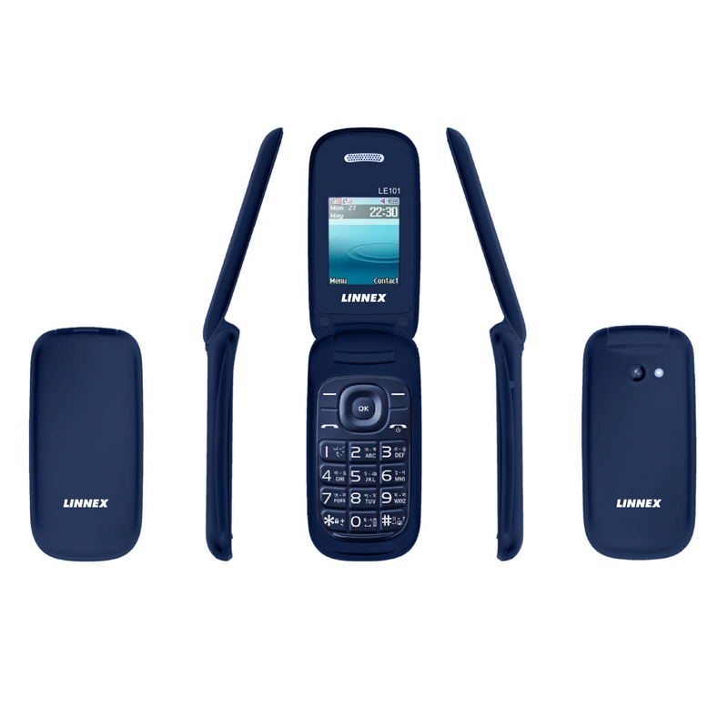 Linnex Le101 Folding Dual Sim Feature Mobile Phone 1000mAh Battery. 