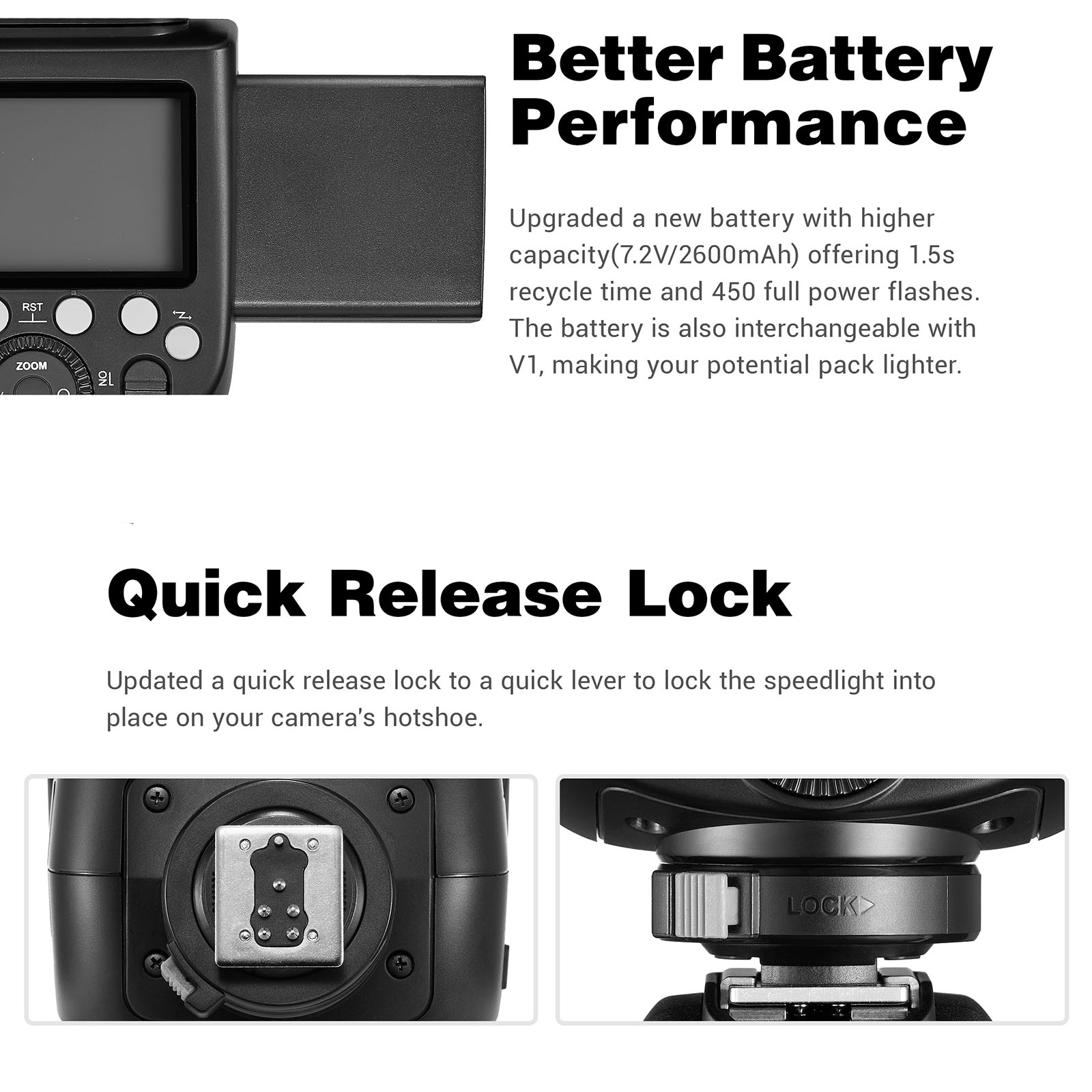 New- Godox V860 III-C 2.4GHz Wireless TTL II HSS Flash Speedlite for Canon. 