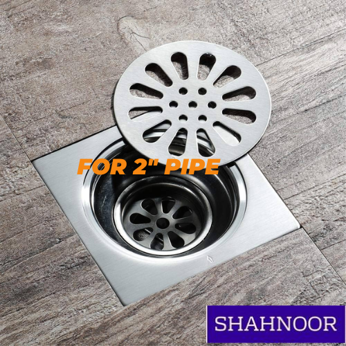 2" Net Zali Pipe Square Bathroom Shower Waste Floor Drainer Gate