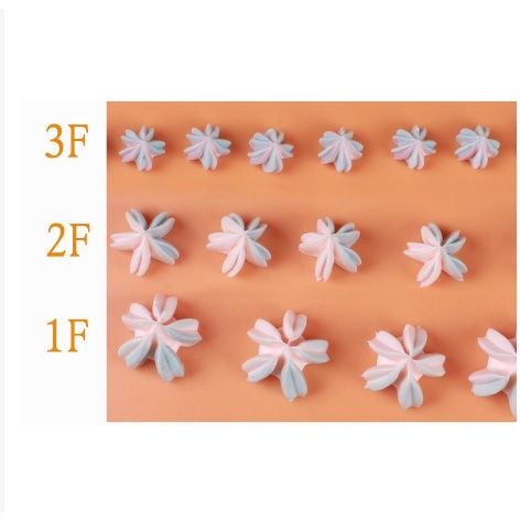 1M 2F 2D Nozzle Tip for Cake Icing Buttercream Pastry Piping Tip Cake Decorating Baking Tool Set. 