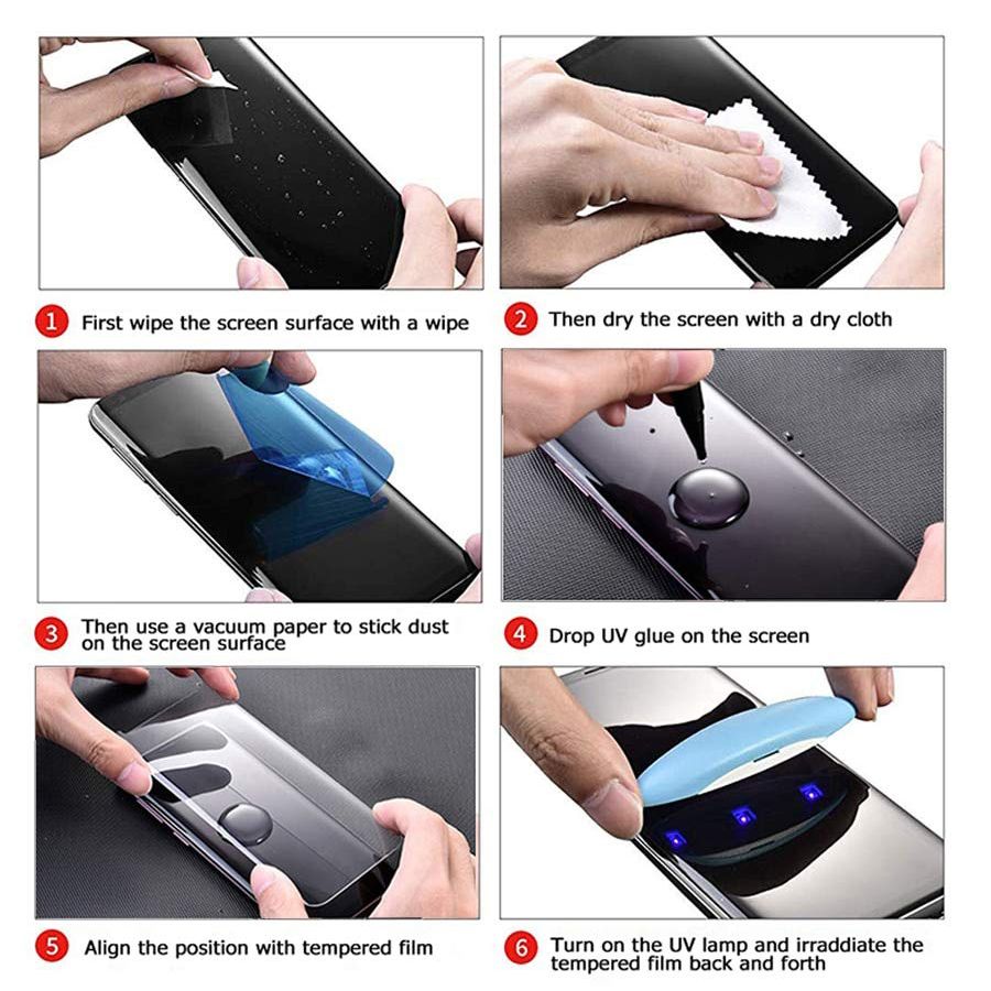 For Samsung Galaxy S20 - One Minute UV Glue Curved Screen Protector. 