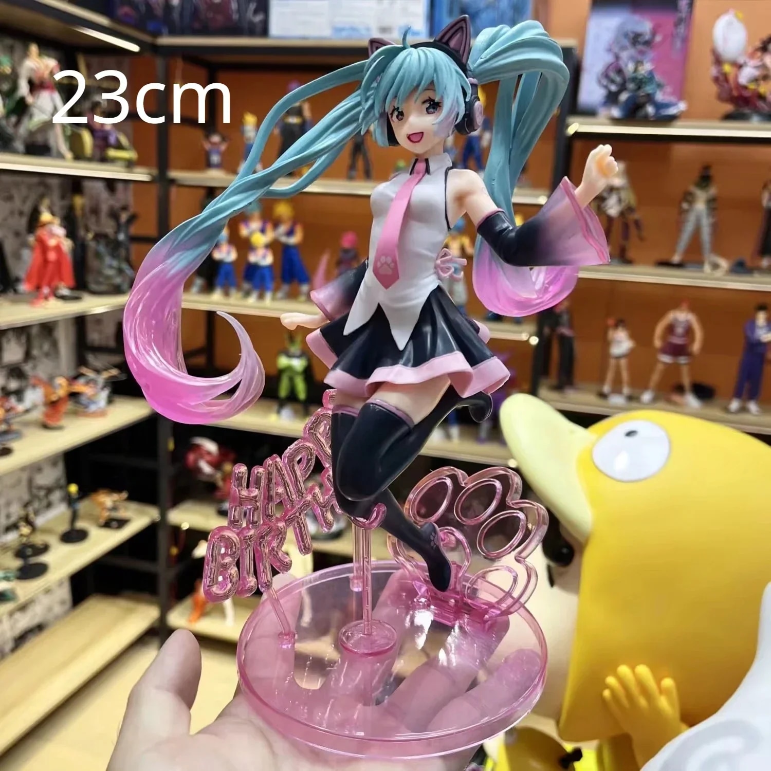 Anime Figure Collection: Hatsune Miku Statue Figurines and Case Widget. 