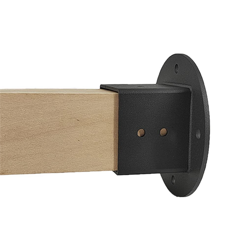 2Pcs 2X2 Square Fence Pole Flange Base Pergola Post Base Brackets Kit,Heavy Duty Wall Mount Post Anchor Base Brackets Easy Install. 
