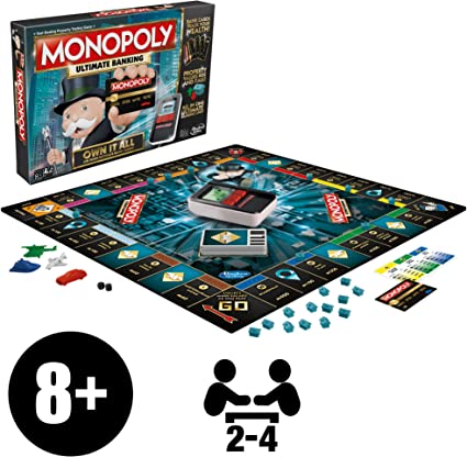 Hasbro Gaming New Monopoly Ultimate Banking Multiplayer Board Game Electronic Credit Card