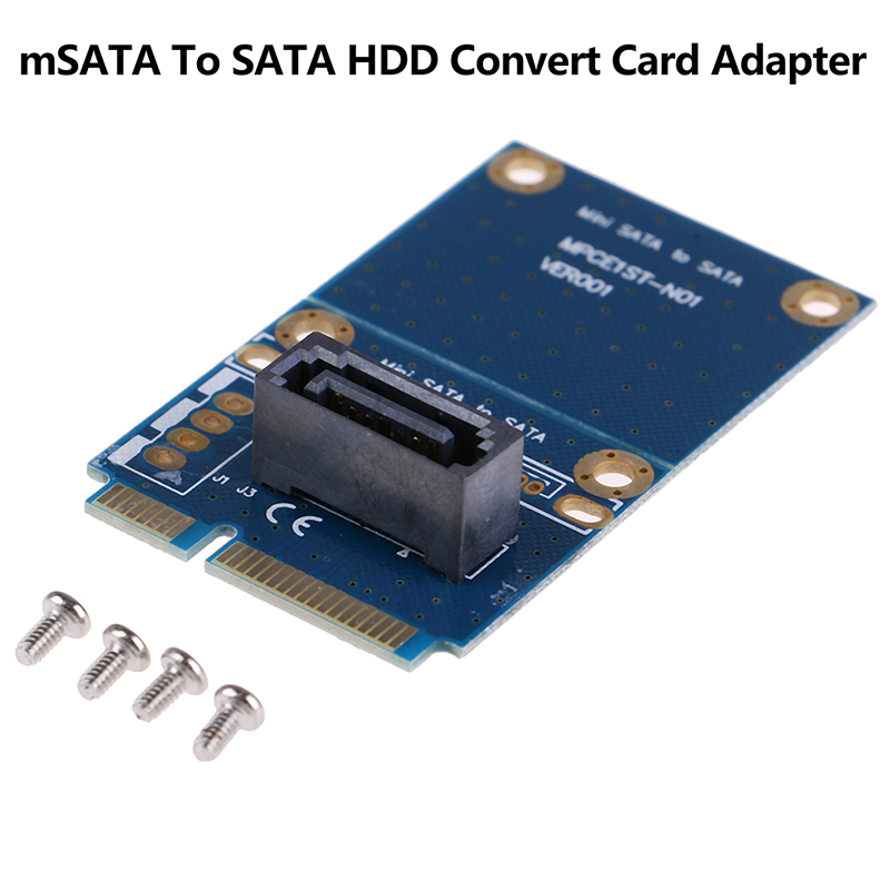 mSATA Mini PCI-e Express SATA SSD Slot To 7 Pin SATA HDD Convert Adapter Card