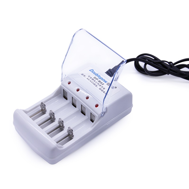 4 Slots Doublepow DP-B02 LED Intelligent Rapid AA AAA Battery Charger for 1.2V Ni-MH Ni-CD Rechargeable Battery. 