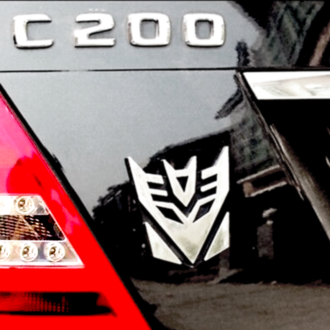 Car Sticker Transformer Decepticon Robot Sticker Glossy Vinyl 3D Decal Badge Chrome Logo TRD GT GTS Sticker Car Decoration Modification Sports Car. 
