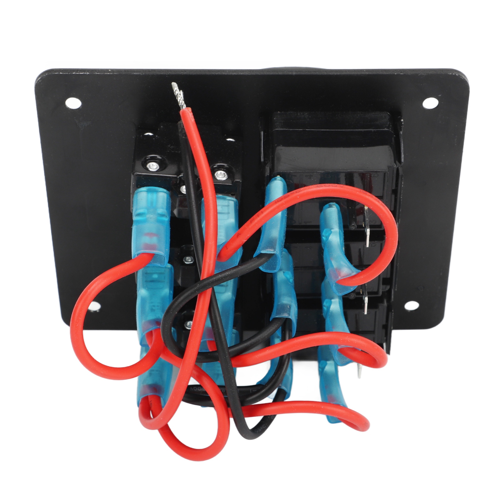 Marine Toggle Switch Panel, 3 Gang 12-24V IP66 Waterproof Red LED Indicator Multiple Protection Rocker Switch Panel Safe To Use for Yacht. 