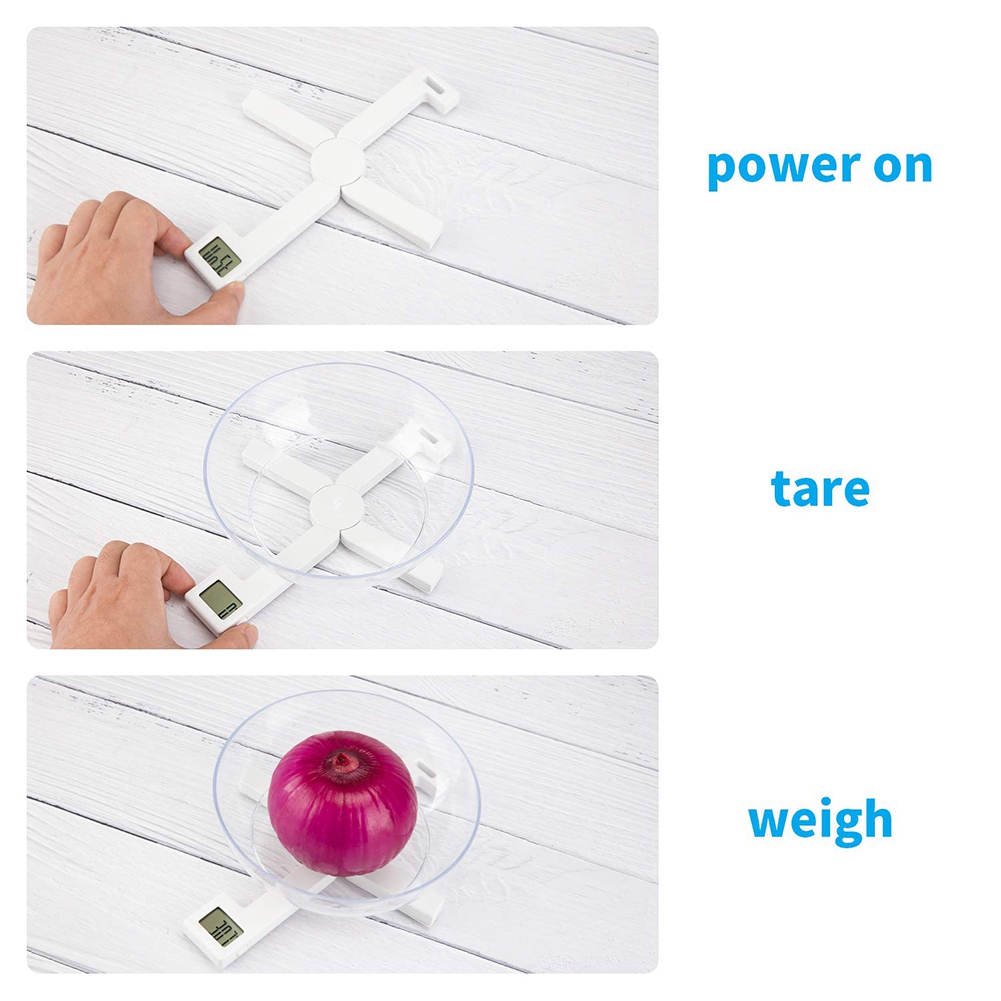 Compact Folding Digital Kitchen Scale, ly Accurate Foldable Portable Food Scale with Easy to Read LCD Display,White. 