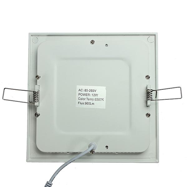 Dimmable 12W Square Ultra Thin Ceiling Energy-Saving LED Panel Light (Cool White). 