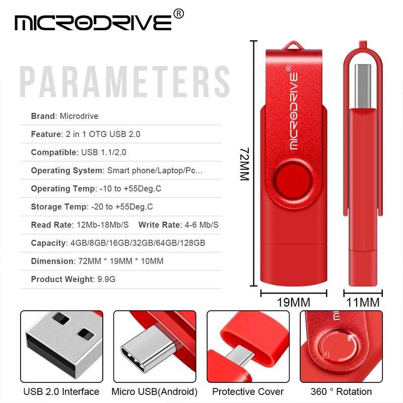 Multifunctional usb type c flash drive 128gb 64gb 32GB 4GB pendrive Pen drive 256gb Type-C 32gb memory stick u-disk 2.0 for PC. 