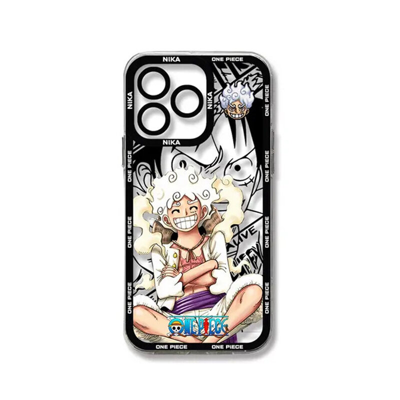 PBNDJVG 2 Confezioni Custodia per Xiaomi 11T(5G)/11T Pro 6.67 pollici, Anime Manga Character Gear 5 Sun God Nika Zoro Motivo Antiurto Protezione Della Lente Case TPU Silicone Cover, 01