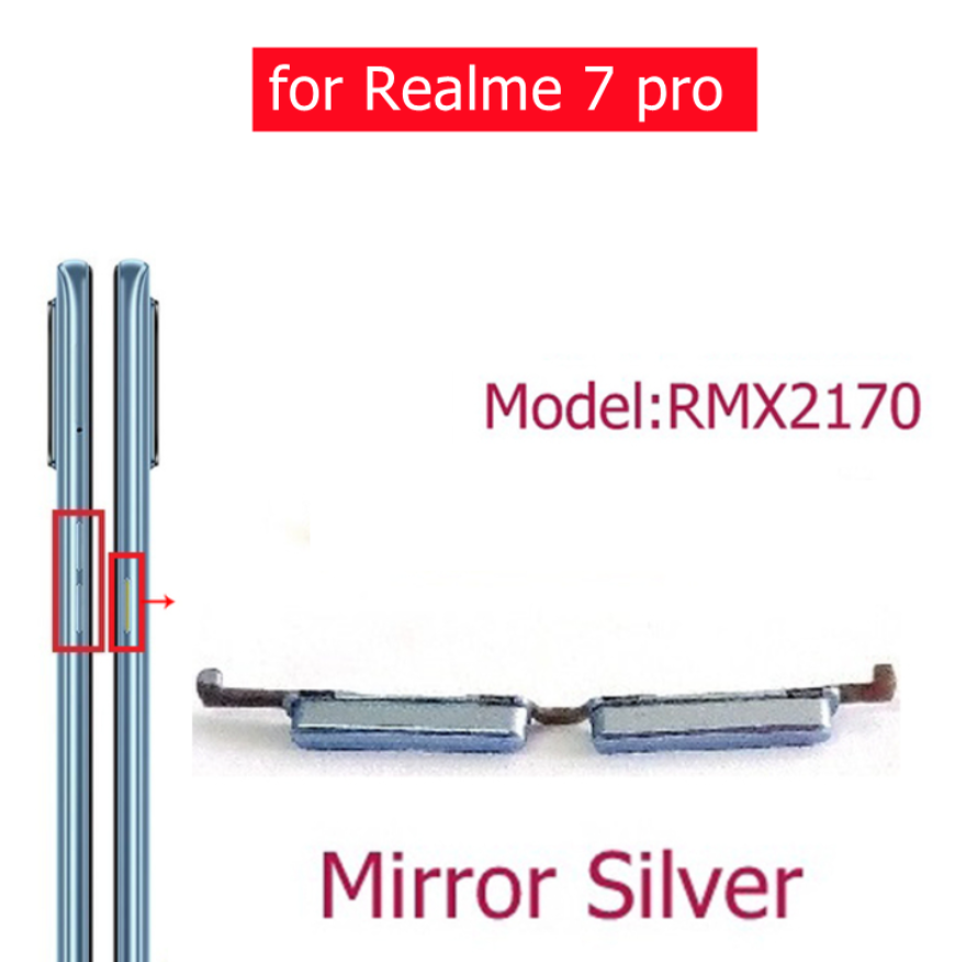 Volume Button Out Side Key For Realme 7 Pro RMX2170 External Side Buttons (Blue). 