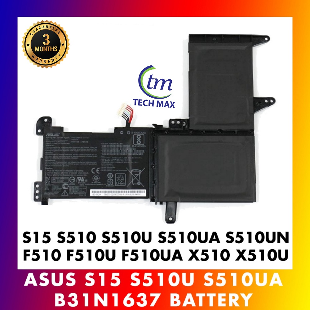 Batterie Asus VivoBook S15 S510UA / UN / UQ - B31N1637 / C31N1637 - 3600 MAh - Occasion