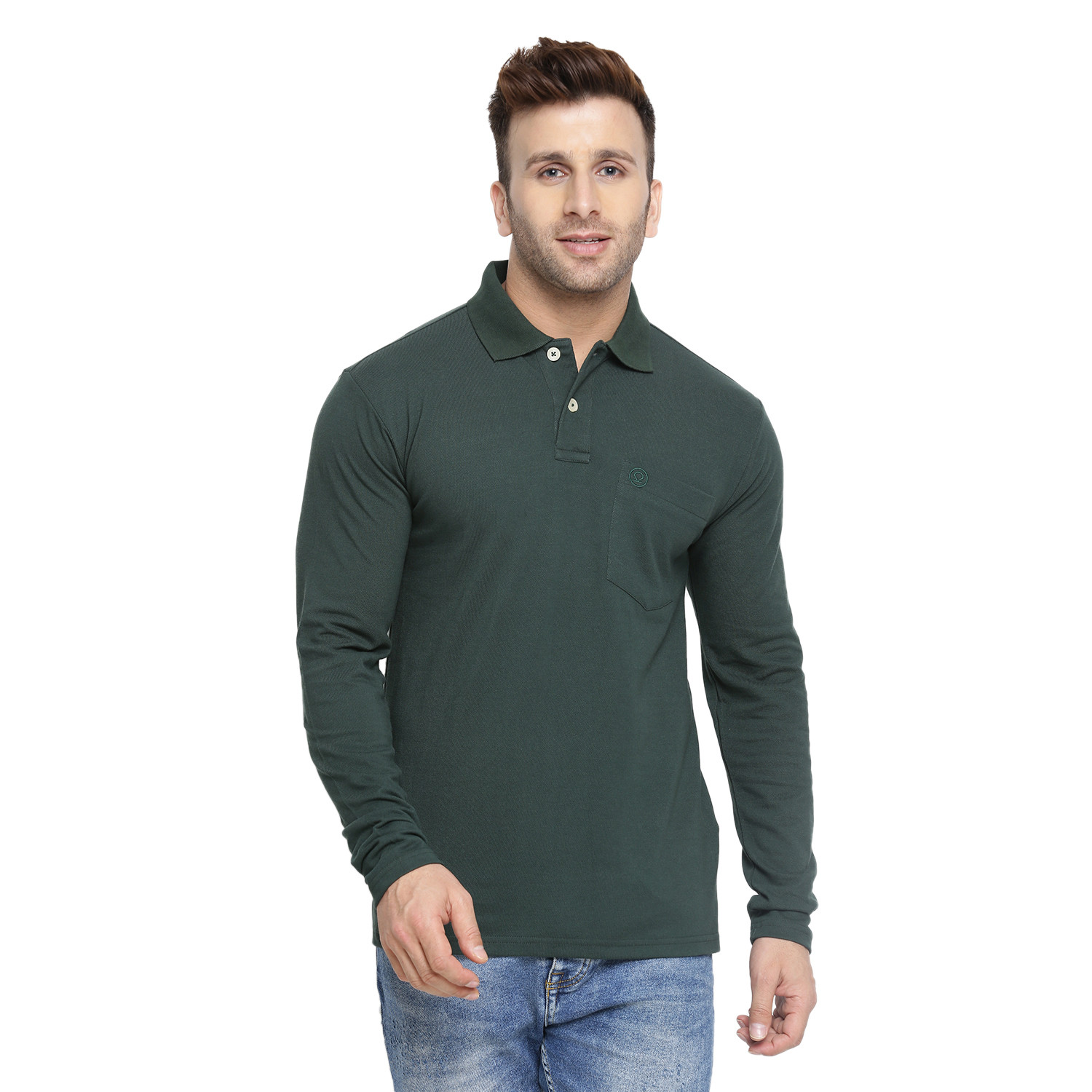 t shirt with collar full sleeves