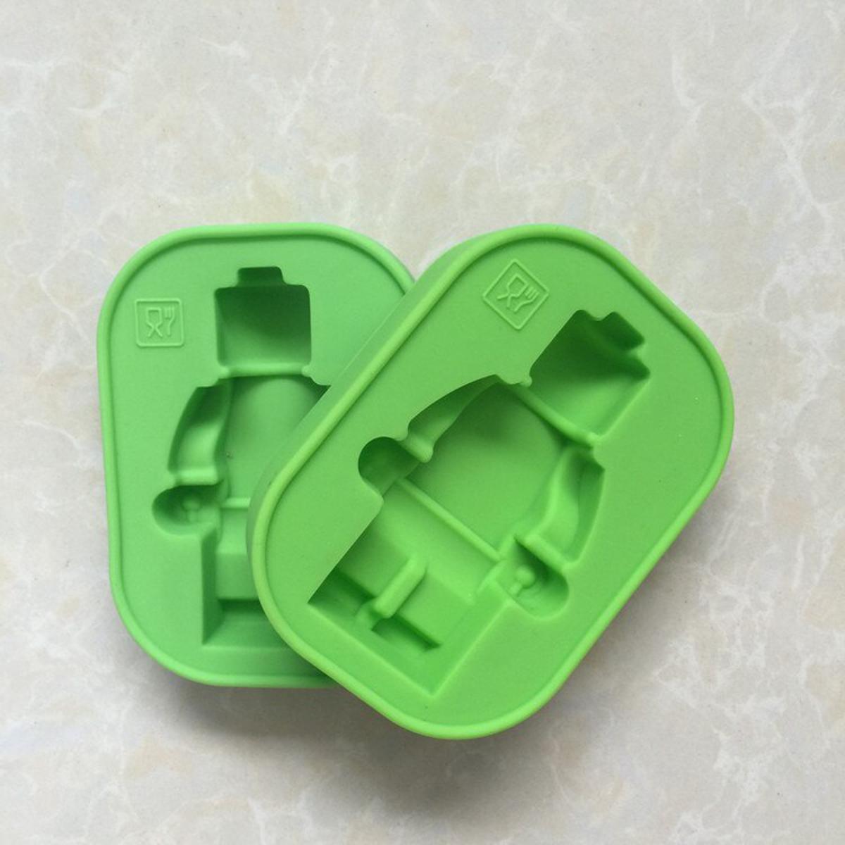 【happy one】New Enduring Lego Mini Figure Ice Tray Mold Chocolate Jelly Jello Cake Silicone Cake Tools