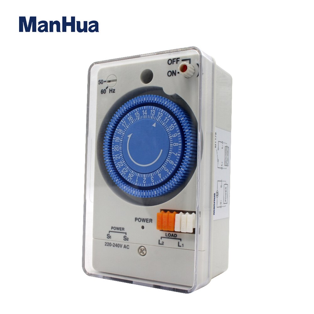 Manhua 220-240VAC MT178 Time Switch For Smart Home Industrial Automation Mechanical Wall Timer Switch. 