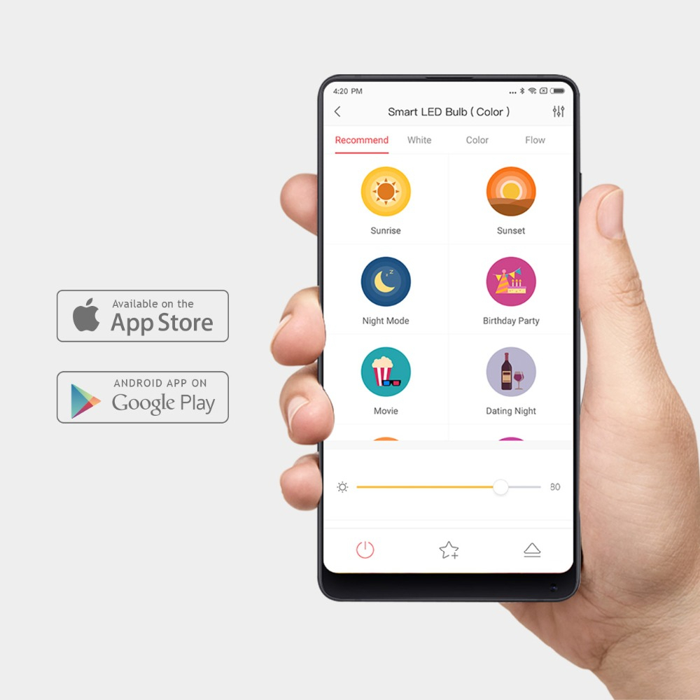 Xiaomi Yeelight Smart LED Bulb 1S RGB Colorful E27 WIFI Voice Remote Control Smart home For Xiaomi APP Mi Home homekit. 