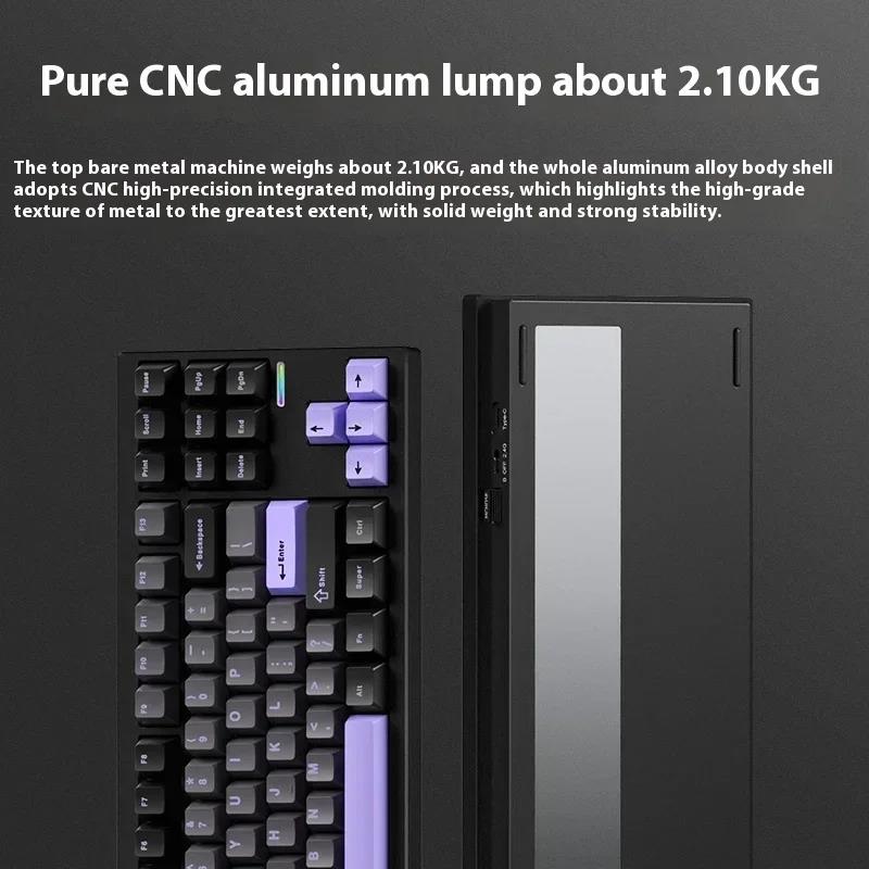 MCHOSE GX87 Mechanical Keyboard All Aluminum Alloy Bluetooth Wireless Gaming Keyboard Gasket RGB Hot Swap NKRO PC Gamer Custom. 