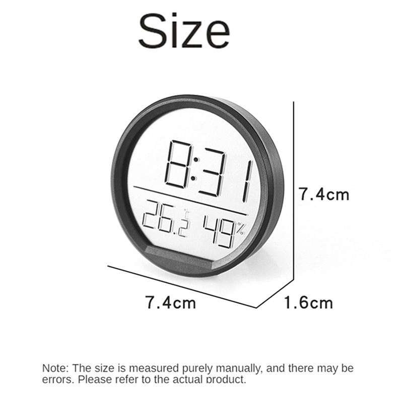 LED Digital Wall Clock Temperature Humidity Date Display Electronic A. 