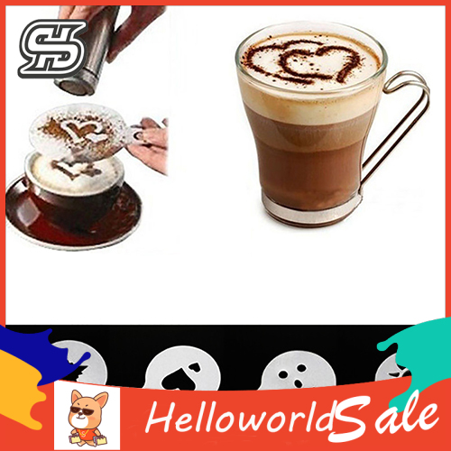 16Pcs Creative Coffee Cappuccino Latte Templates Art Stencil DIY Decoration Mold. 