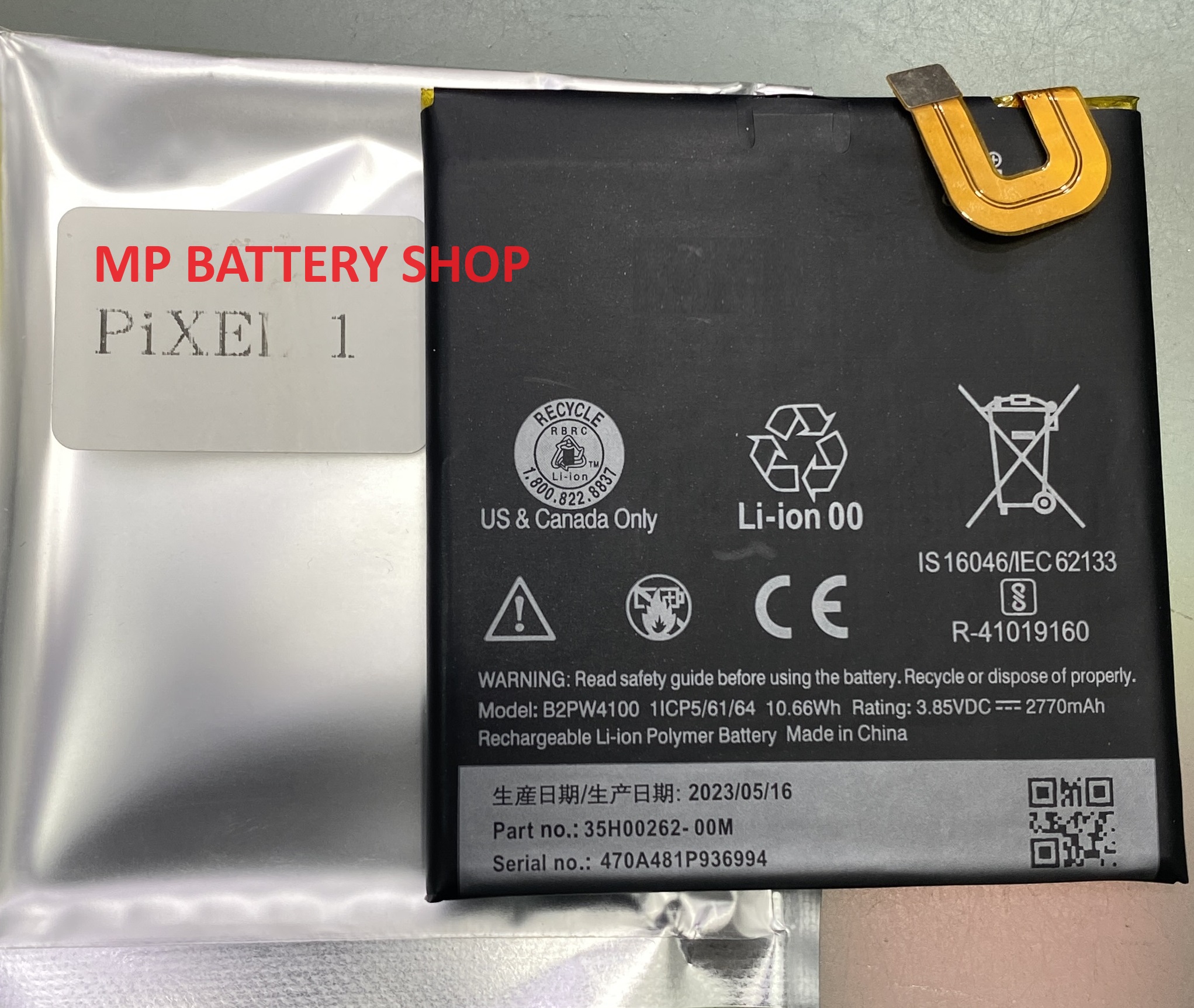 MP - B2PW4100 Phone Battery For Google Pixel 1 Replacement Phone Battery