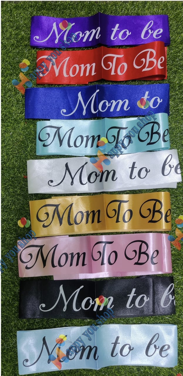 Dad to be & Mom to be sash for baby shower program. 