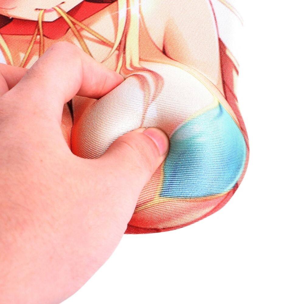 VHOIC Ergonomic 3D Breast Anime Silicone Wrist Rest Mouse Mat Hand Support Mouse Pad. 