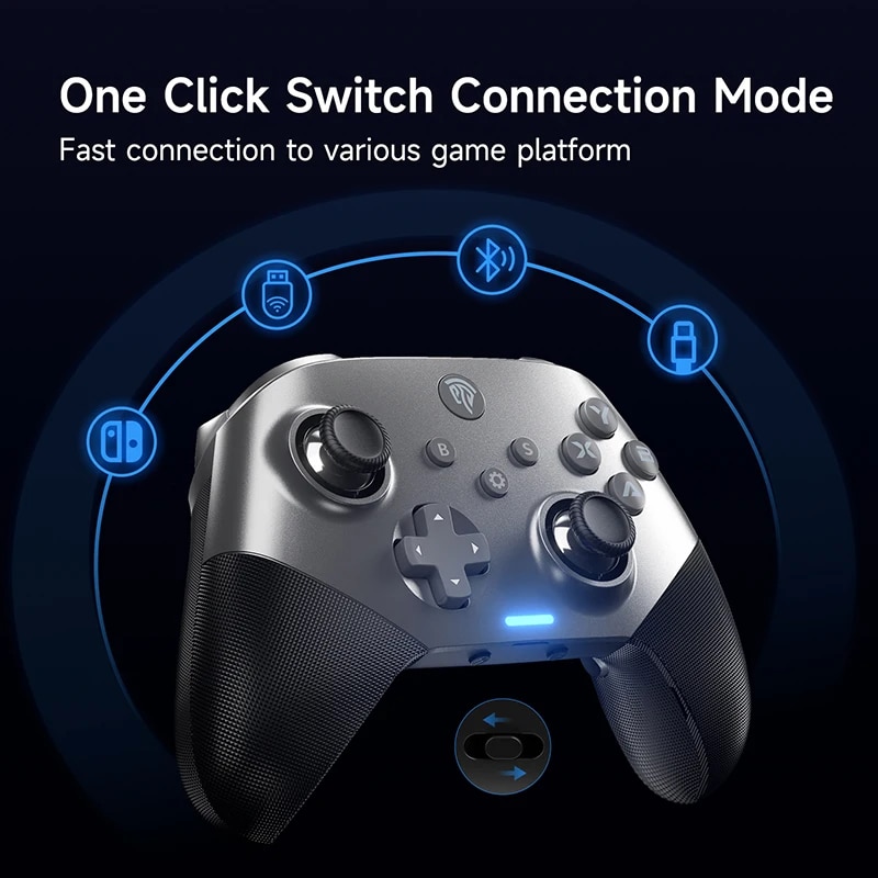 EasySMX X10 Wireless Joystick Controller, Mechanical Gamepad for PC, iOS, Android Phone, Steam, Nintendo Switch, Smart TV. 