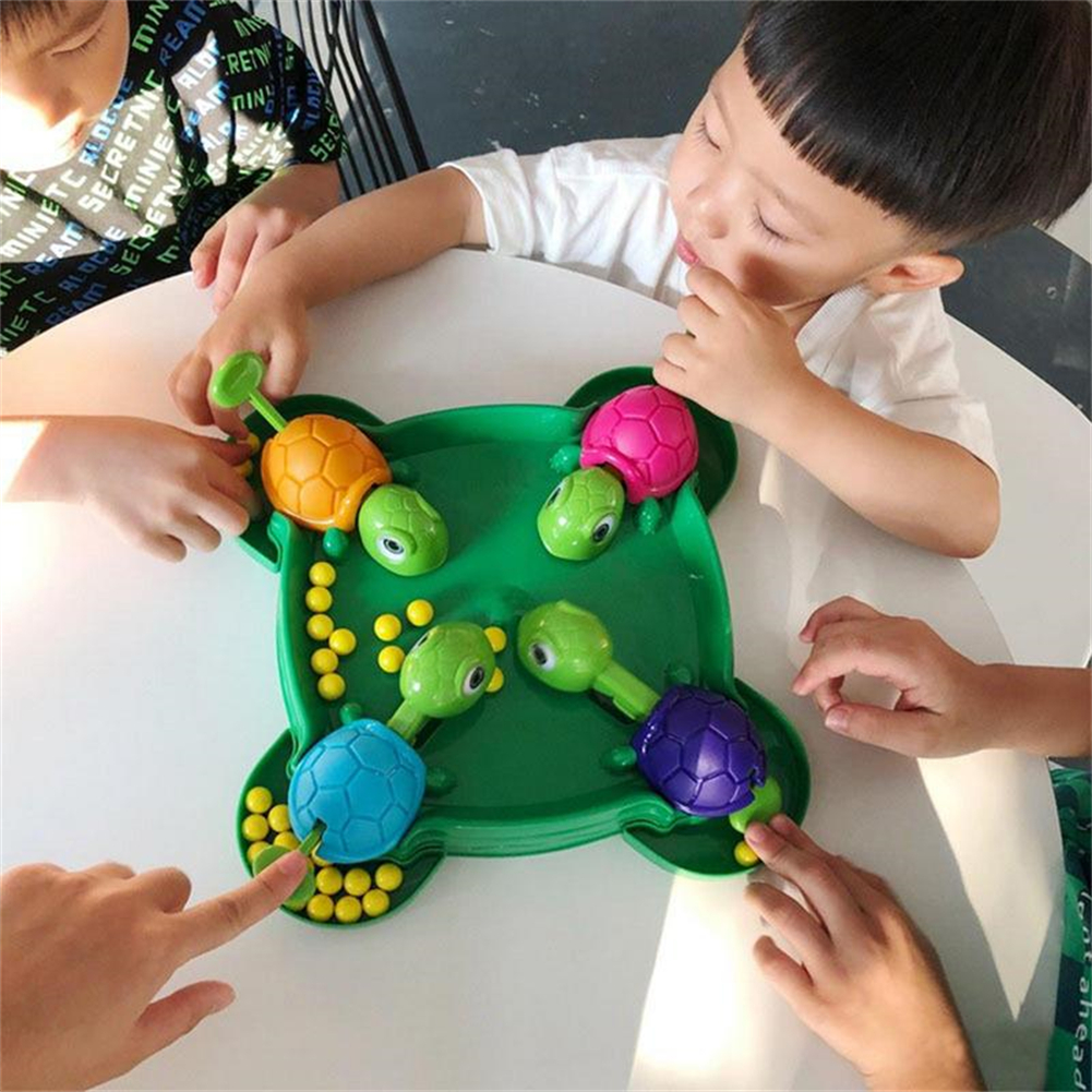 GC Little Turtle Eating Ball Board Game Multiplayer Competitive Race Parent-child Interactive Toys For Kids Gifts. 